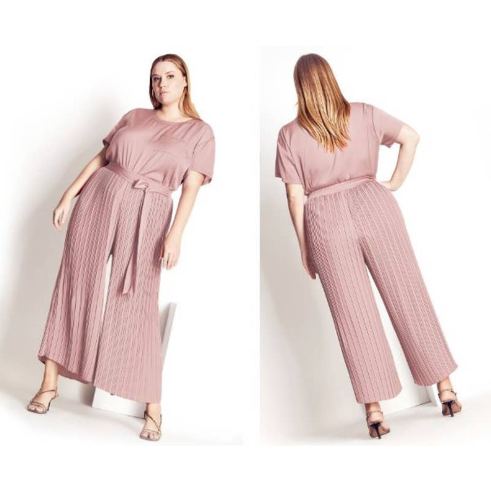 Avenue Refinity Limited Edition Crete Pleat Pant in Tea Rose - Large
